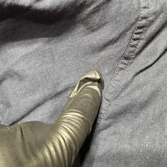 Rip Curl Shirt Men's L Blue Short Sleeve Button Up Embroidered Logos Pocket - Picture 12 of 13